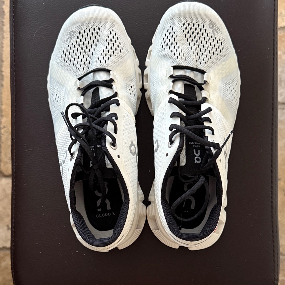 On Running Cloud X White and Black Sneakers